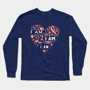 The Bell Jar quote by Sylvia Plath: I am, I am, I am. Long Sleeve T-Shirt